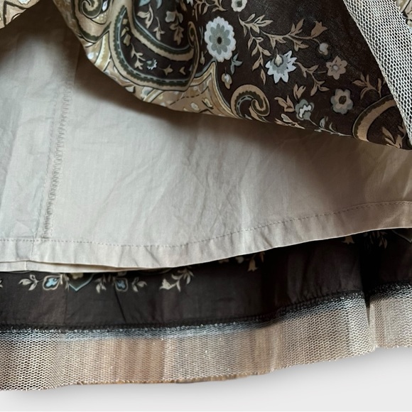 Talbots • Pleated Paisley Print A-Line Skirt - Picture 4 of 7